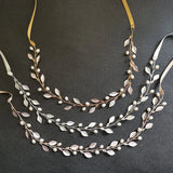 Alloy Leaf Freshwater Pearls Bridal Hair accessories Wedding Headband Hair Vine