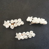 Alloy Ceramic Flower Hair Clip Barrettes Hairgrips Bridal Wedding Hair Accessory
