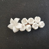 Alloy Ceramic Flower Hair Clip Barrettes Hairgrips Bridal Wedding Hair Accessory