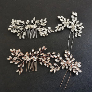 Clear Rhinestones Crystal Bridal Hair Comb Wedding Headpieces