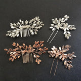 Clear Rhinestones Crystal Bridal Hair Comb Wedding Headpieces