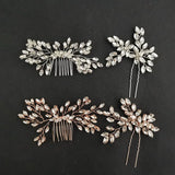 Clear Rhinestones Crystal Bridal Hair Comb Wedding Headpieces