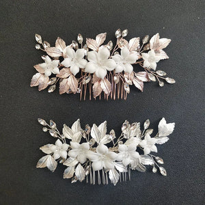 Alloy Rhinestone Flower Bridal Hair Comb Wedding Hair Accessories