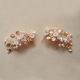 Crystal Rhinestone Zircon Flower Wedding Hair Comb