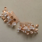 Crystal Rhinestone Zircon Flower Wedding Hair Comb