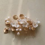 Crystal Rhinestone Zircon Flower Wedding Hair Comb