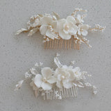 Leaf Rhinestone Hair Comb for Bride