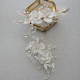 Leaf Rhinestone Hair Comb for Bride