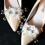 Alloy Rhinestones Crystal Pearls Bridal Shoes Clips