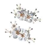 Alloy Rhinestones Crystal Pearls Bridal Shoes Clips