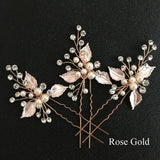 Clear Crystals Pearls Wedding Hair Pin Bridal Hair Stickers