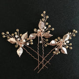 Clear Crystals Pearls Wedding Hair Pin Bridal Hair Stickers