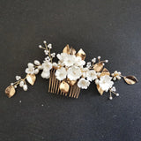 Crystal Rhinestone Freshwater Pearls Bridal Hair Comb Set
