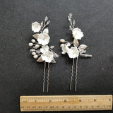 Crystal Rhinestone Freshwater Pearls Bridal Hair Comb Set