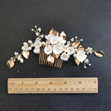 Crystal Rhinestone Freshwater Pearls Bridal Hair Comb Set