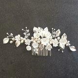Crystal Rhinestone Freshwater Pearls Bridal Hair Comb Set