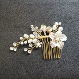 Rhinestone Pearls Wedding Hair Comb Bridal Headpiece Hair Accessorie