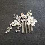 Rhinestone Pearls Wedding Hair Comb Bridal Headpiece Hair Accessorie