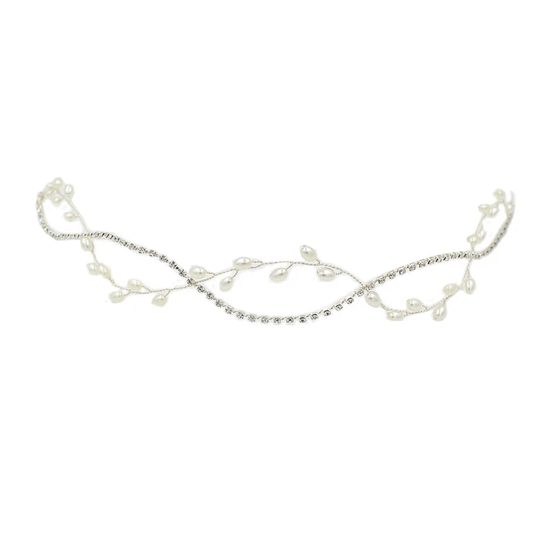 Crystal Rhinestones Pearls Wedding Hairband Bridal Headband Bridesmaids