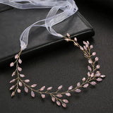Green Rhinestones Crystal Bridal Headband Hair Vine Wedding Hair accessories