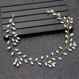 Green Rhinestones Crystal Bridal Headband Hair Vine Wedding Hair accessories
