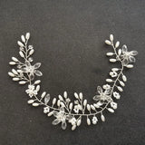 Baroque Style Leaf Pearl Bridal Hair Vine Headband Wedding