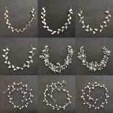 Baroque Style Leaf Pearl Bridal Hair Vine Headband Wedding