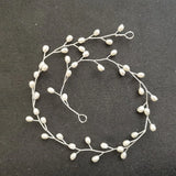 Baroque Style Leaf Pearl Bridal Hair Vine Headband Wedding