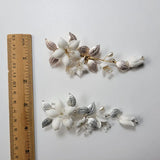 Alloy Ceramic Flower Crystal Bridal Hair Clip Barrettes