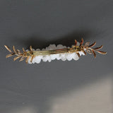Alloy Ceramic Flower Crystal Bridal Hair Clip Barrettes Wedding Headpieces