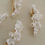 Alloy Ceramic Flower Bridal Hair Clip Wedding Headpieces
