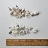 Alloy Ceramic Flower Crystal Bridal Hair Clip Barrettes