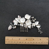 Freshwater Pearls Ceram Flower Bridal Hair Comb Wedding Hair Accessory