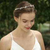 Opal Crystals Rhinestones Pearls Hair Vine Headband