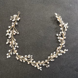 Opal Crystals Rhinestones Pearls Hair Vine Headband