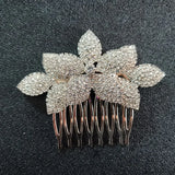 Crystal Rhinestone Leaf Wedding Hair Comb Bridal Headpiece