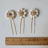 Crystal Flower Bridal Hair Pin Set Women Hair Stickers Hair Clips