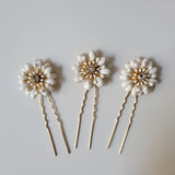 Crystal Flower Bridal Hair Pin Set Women Hair Stickers Hair Clips
