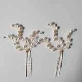 Opal Crystal Bridal Hair Pin Set