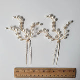 Opal Crystal Bridal Hair Pin Set