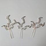 Opal Crystal Bridal Hair Pin Set