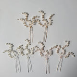 Opal Crystal Bridal Hair Pin Set