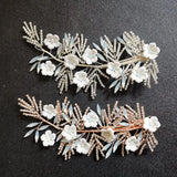 Crystal Flower Bridal Hair Clip Wedding Hairgrips Hair Accessories