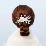 Crystal Flower Wedding Hair Comb Bridal Headdress Hair Accessories