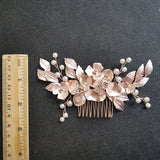 Crystal Flower Wedding Hair Comb Bridal Headdress Hair Accessories