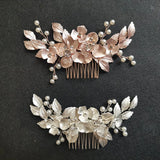 Crystal Flower Wedding Hair Comb Bridal Headdress Hair Accessories