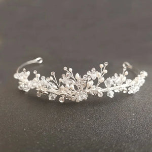 Rhinestones Crystal Freshwater Pearls Wedding Tiara Bridal Crown