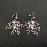Crystal Pearl Wedding Dangle Earrings Bridal Chandelier