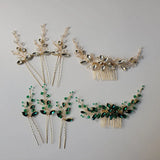 Rhinestones Crystal Pearls Hair Comb Wedding Accessories
