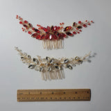 Rhinestones Crystal Pearls Hair Comb Wedding Accessories